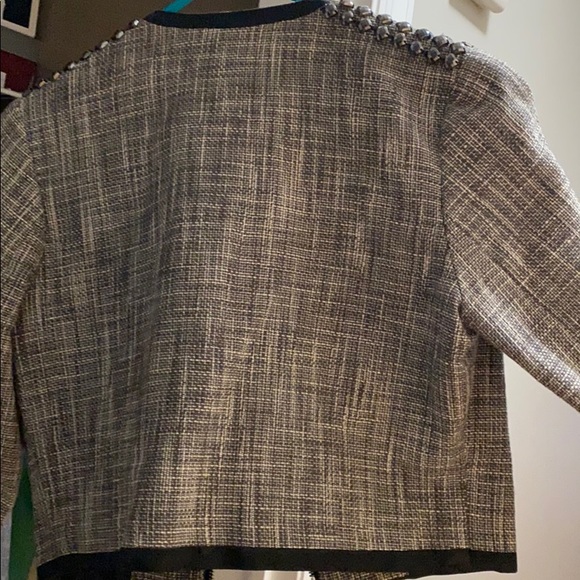 Cropped twill blazer - Picture 7 of 7